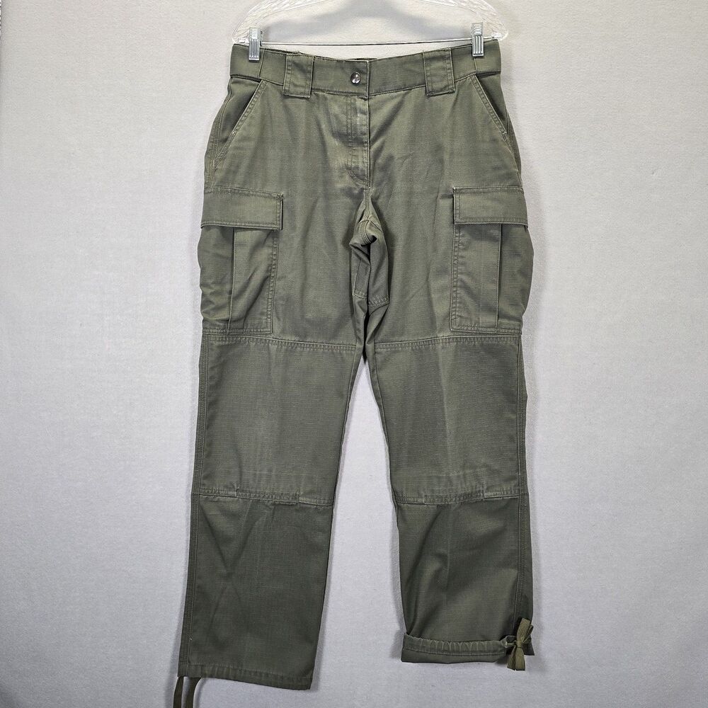 5.11 Tactical Pants Mens Olive Green Ripstop Utility Cargo Relaxed Fit Sz 10 Reg